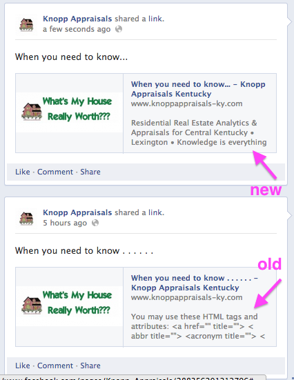 the importance of meta descriptions and facebook