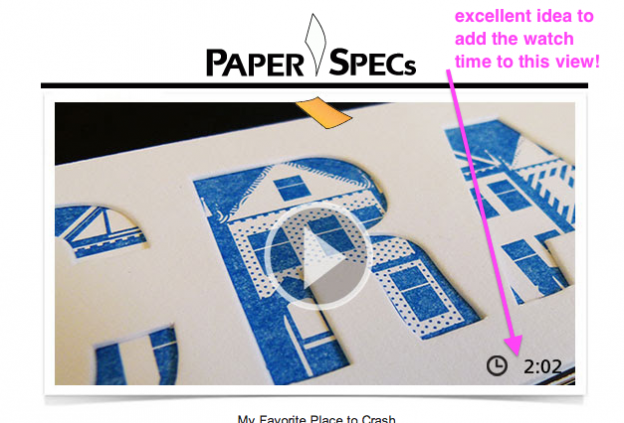 Spotted - excellent idea to add video watch time in the play screen