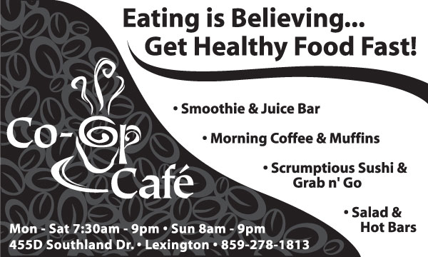 Co-op Cafe logo and ad design Lexington KY